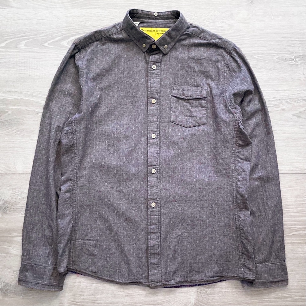 Descendant of Thieves | Men’s Gray Button-Up Shirt